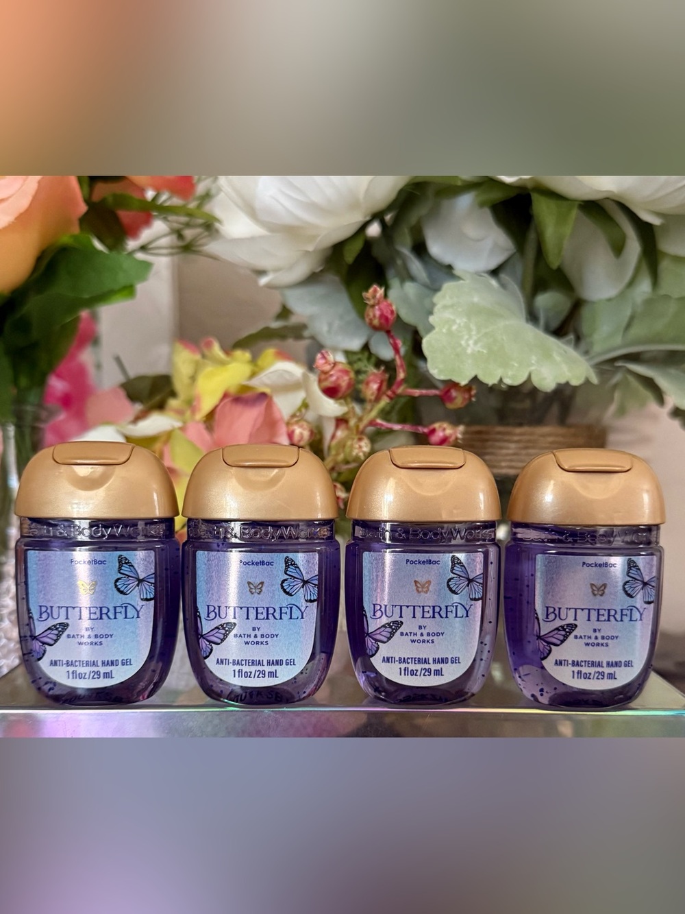 🆕🦋 BATH & BODY WORKS “BUTTERFLY” 4-PIECE POCKETBAC COLLECTION. BRAND NEW.